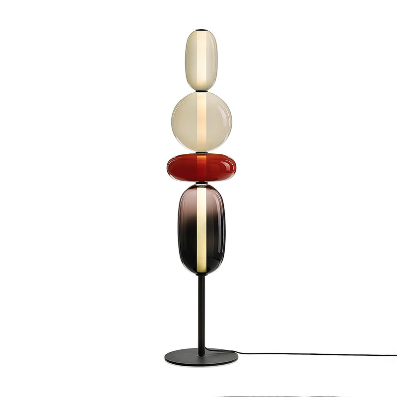 Lampa podłogowa z kandyzowanego szkła