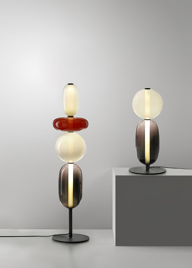 Lampa podłogowa z kandyzowanego szkła