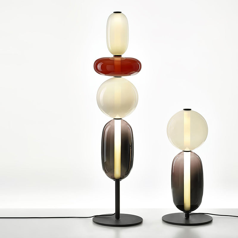 Lampa podłogowa z kandyzowanego szkła