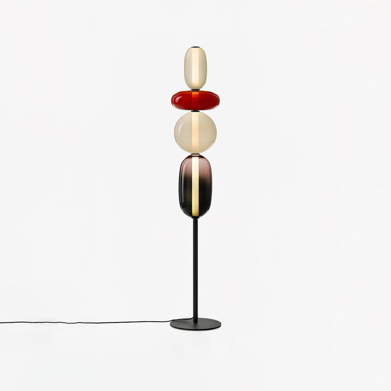 Lampa podłogowa z kandyzowanego szkła
