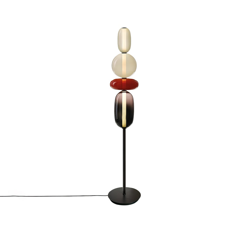 Lampa podłogowa z kandyzowanego szkła