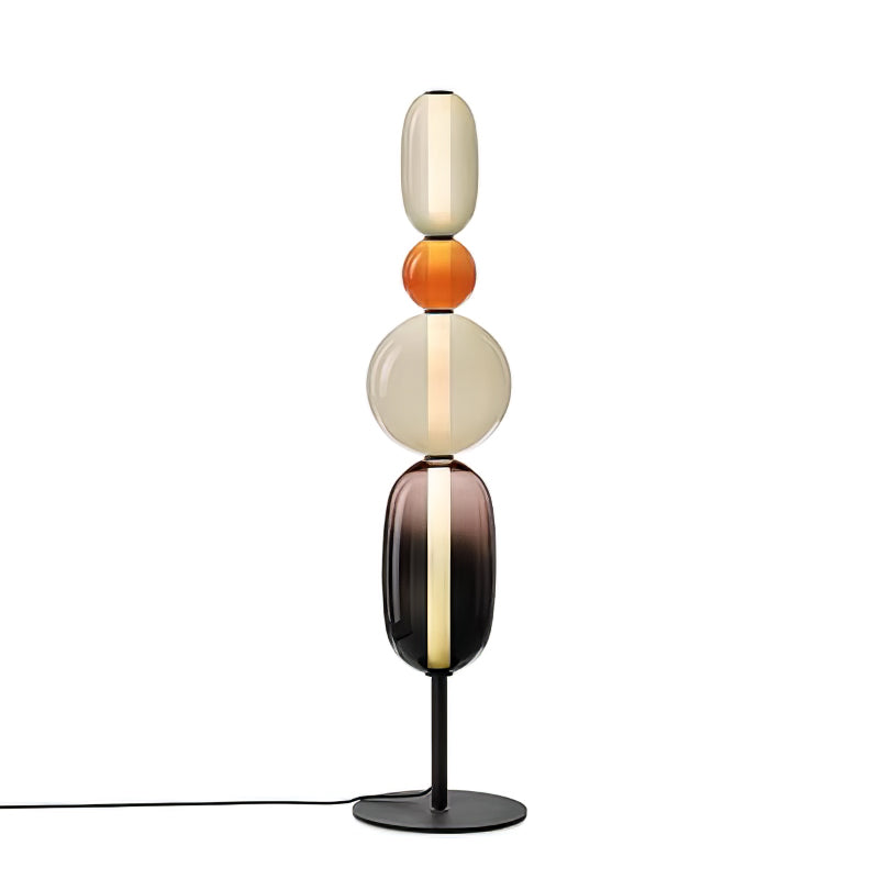 Lampa podłogowa z kandyzowanego szkła