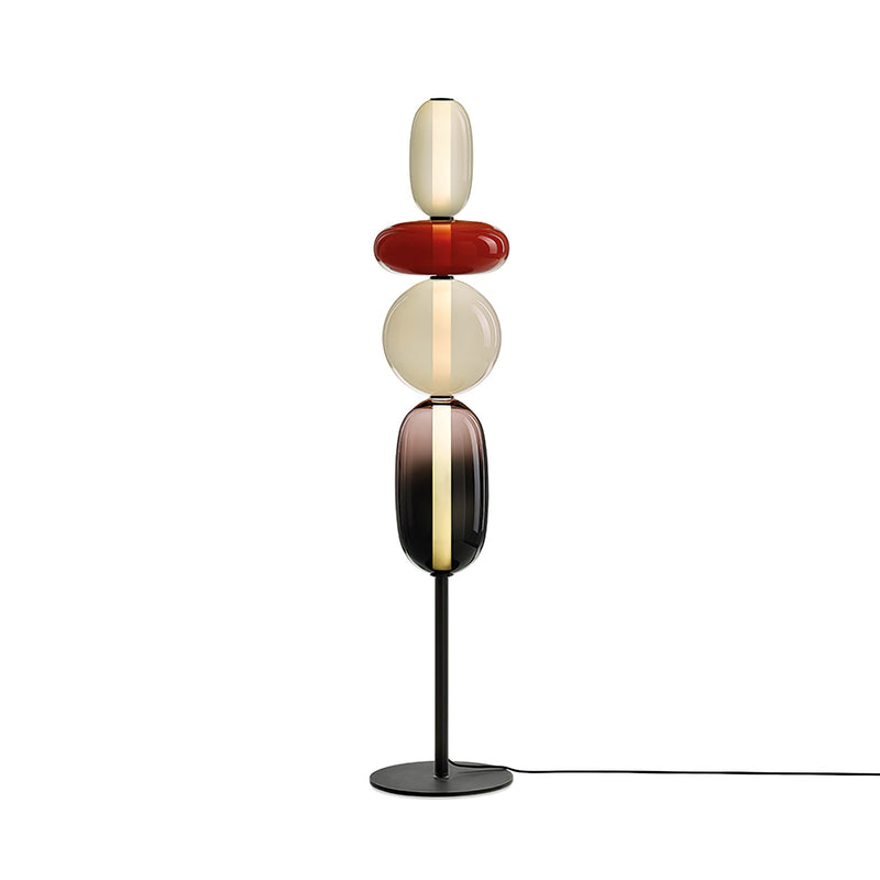 Lampa podłogowa z kandyzowanego szkła