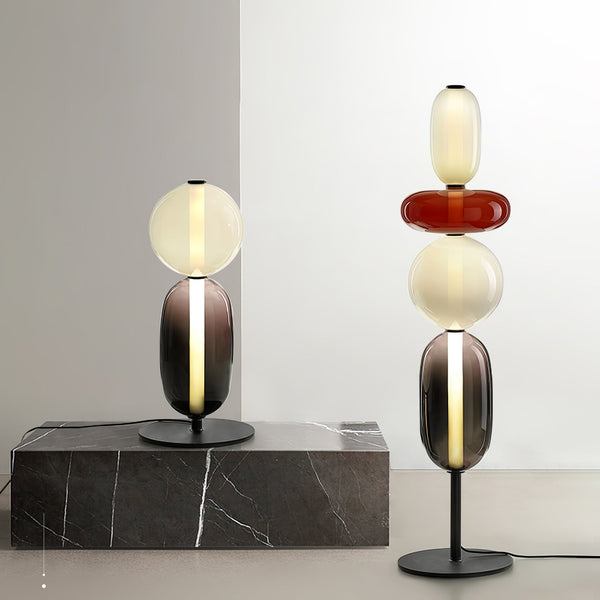 Lampa podłogowa z kandyzowanego szkła