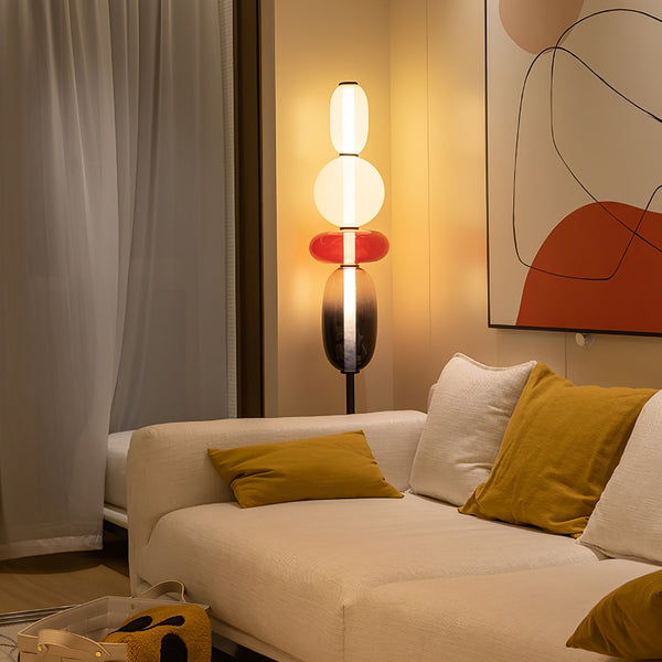Lampa podłogowa z kandyzowanego szkła