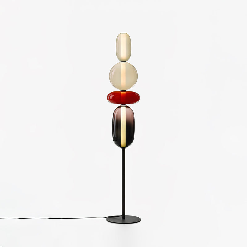 Lampa podłogowa z kandyzowanego szkła