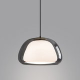 Nowoczesna lampa wisząca Jelly z mlecznego szkła