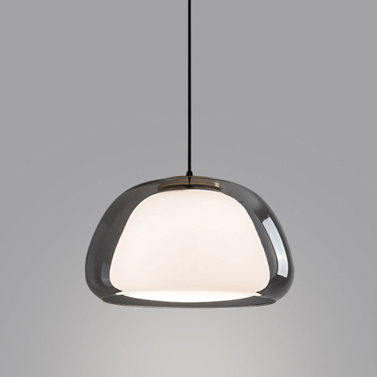 Nowoczesna lampa wisząca Jelly z mlecznego szkła