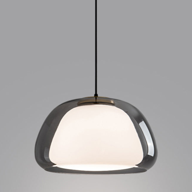 Nowoczesna lampa wisząca Jelly z mlecznego szkła