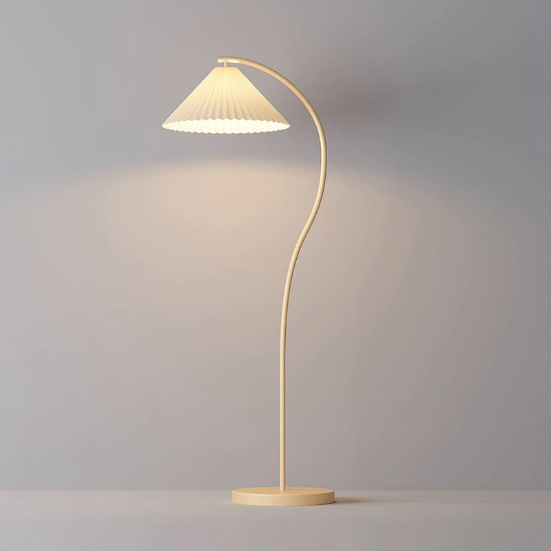 Plisowana lampa podłogowa Crescini