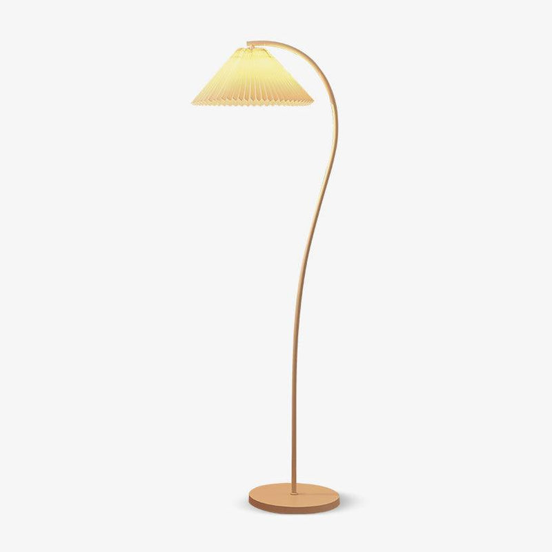 Plisowana lampa podłogowa Crescini