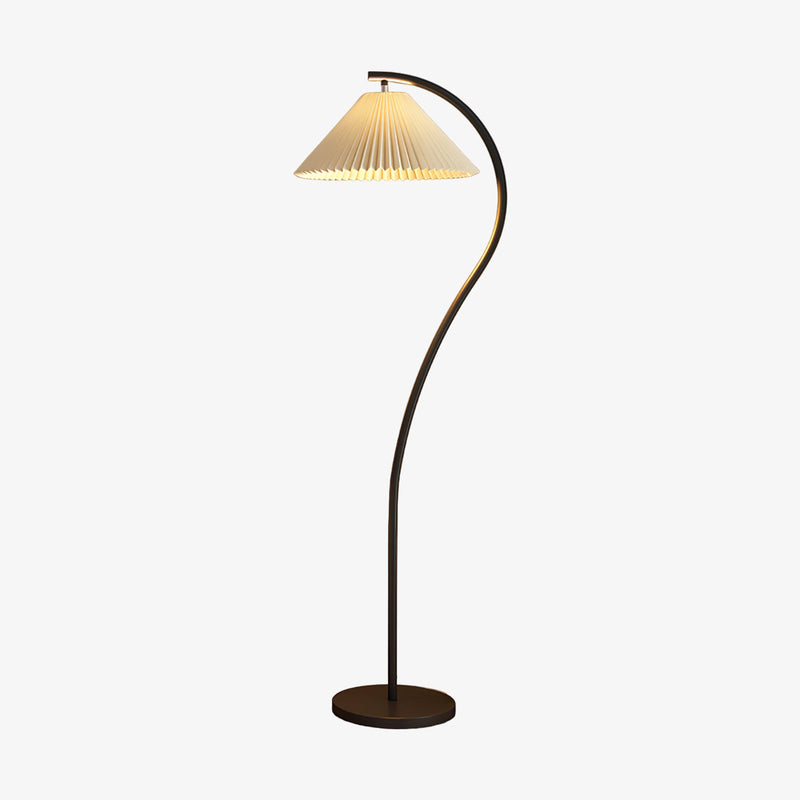 Plisowana lampa podłogowa Crescini