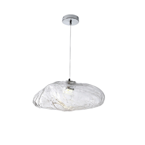 Minimalistyczna lampa wisząca z dmuchanego szkła