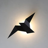 Kreatywna żelazna lampa ścienna w kształcie ptaka