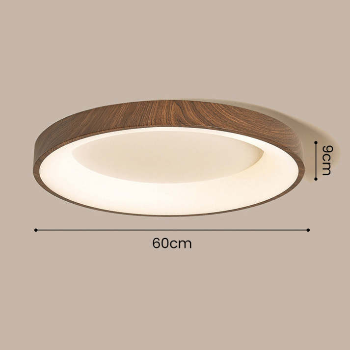 Lampa sufitowa wykonana z naturalnego drewna