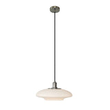 Nowoczesna lampa wisząca wykonana z białego szkła