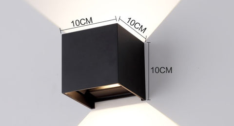 Nowoczesna aluminiowa wodoodporna lampa ścienna LED do użytku wewnętrznego