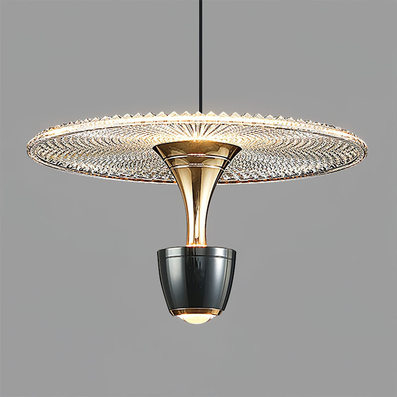 Nowoczesna lampa wisząca Led w kształcie dysku