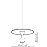 Nowoczesna lampa wisząca Led w kształcie dysku