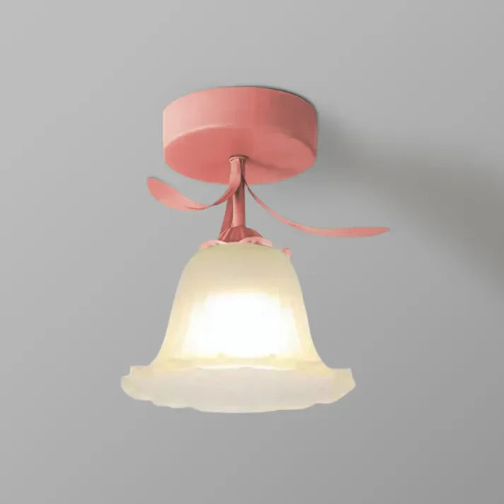 Enkel Tiffany-Taklampa Med Miniblommor