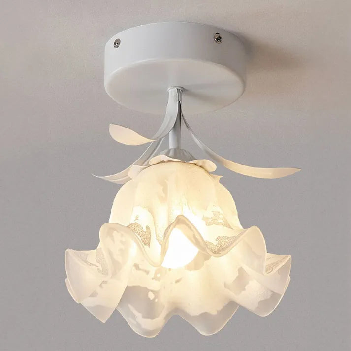 Enkel Tiffany-Taklampa Med Miniblommor