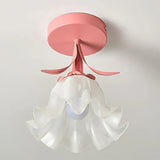 Enkel Tiffany-Taklampa Med Miniblommor