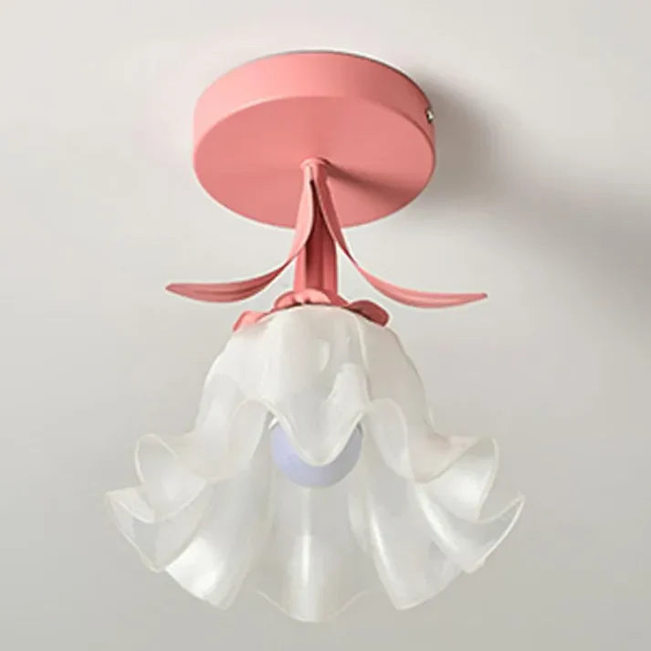 Enkel Tiffany-Taklampa Med Miniblommor