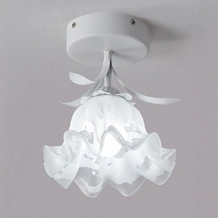 Enkel Tiffany-Taklampa Med Miniblommor