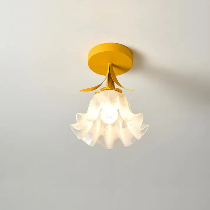 Enkel Tiffany-Taklampa Med Miniblommor