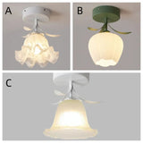 Enkel Tiffany-Taklampa Med Miniblommor
