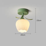 Enkel Tiffany-Taklampa Med Miniblommor