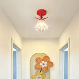 Enkel Tiffany-Taklampa Med Miniblommor