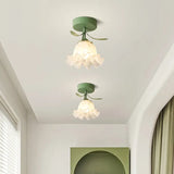 Enkel Tiffany-Taklampa Med Miniblommor