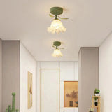 Enkel Tiffany-Taklampa Med Miniblommor