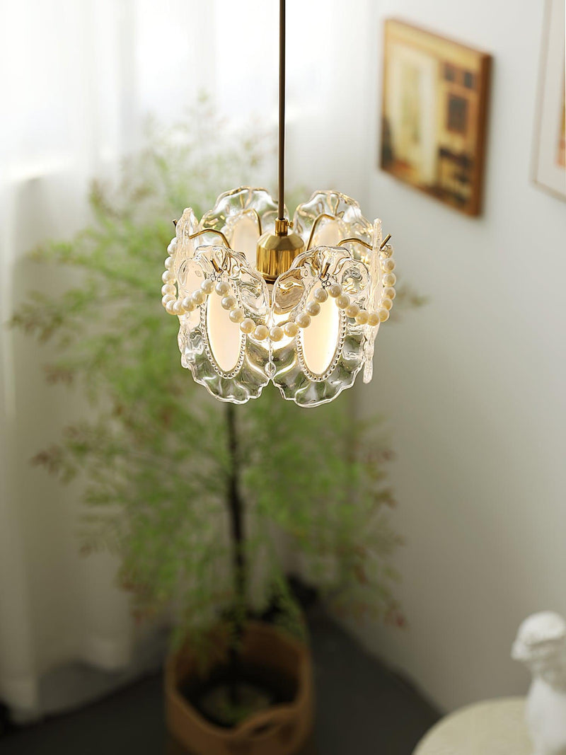 Floral Taklampa I Glas