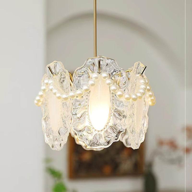Floral Taklampa I Glas