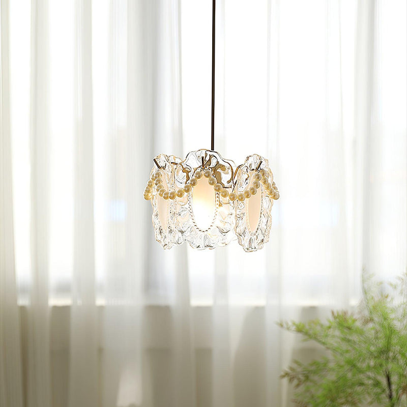 Floral Taklampa I Glas