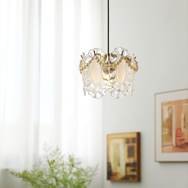 Floral Taklampa I Glas
