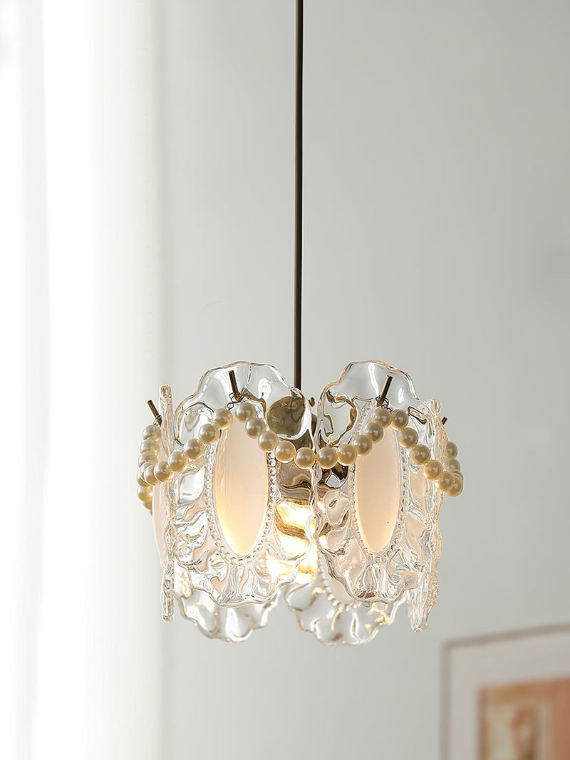 Floral Taklampa I Glas