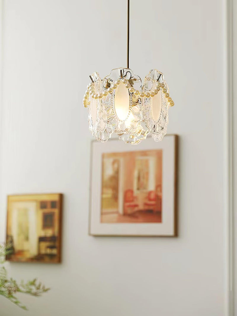 Floral Taklampa I Glas