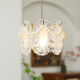 Floral Taklampa I Glas