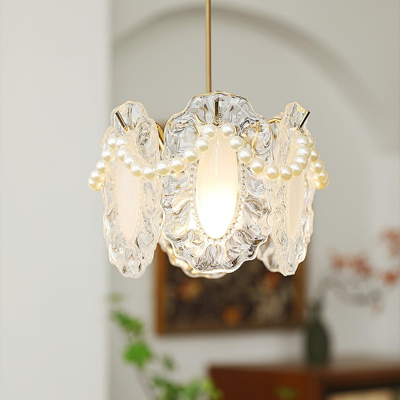 Floral Taklampa I Glas