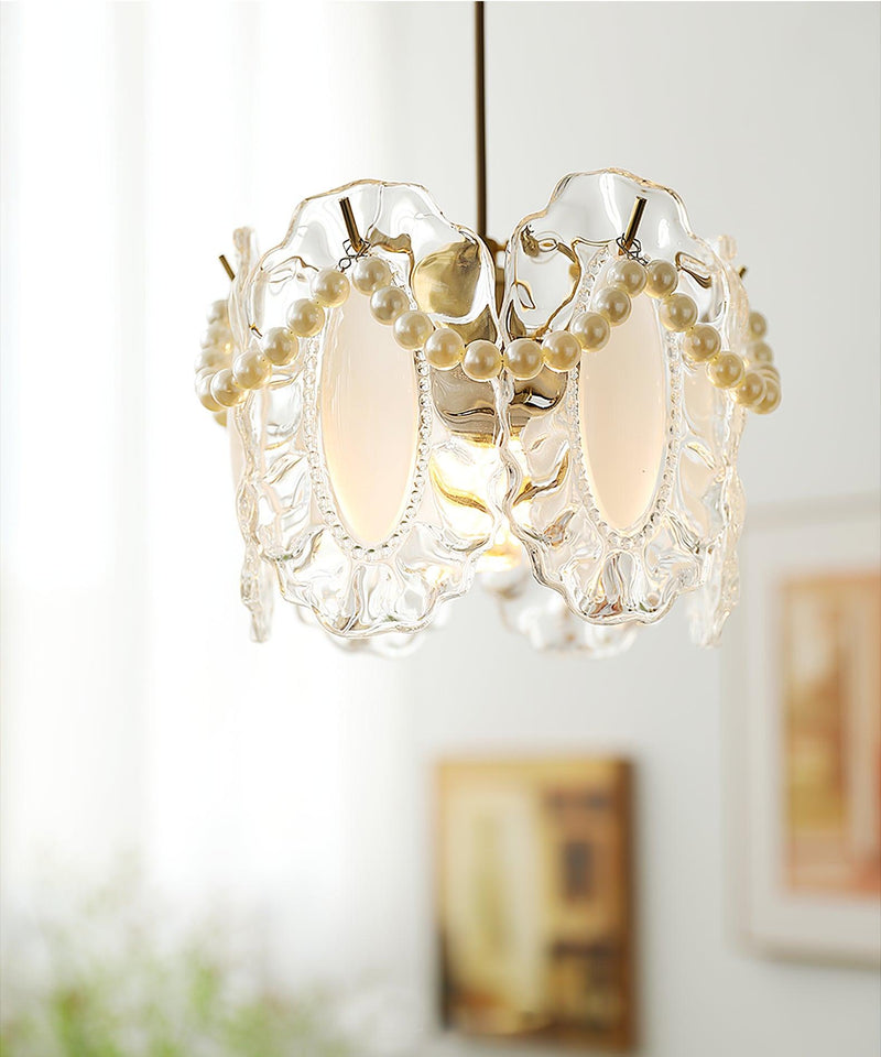 Floral Taklampa I Glas