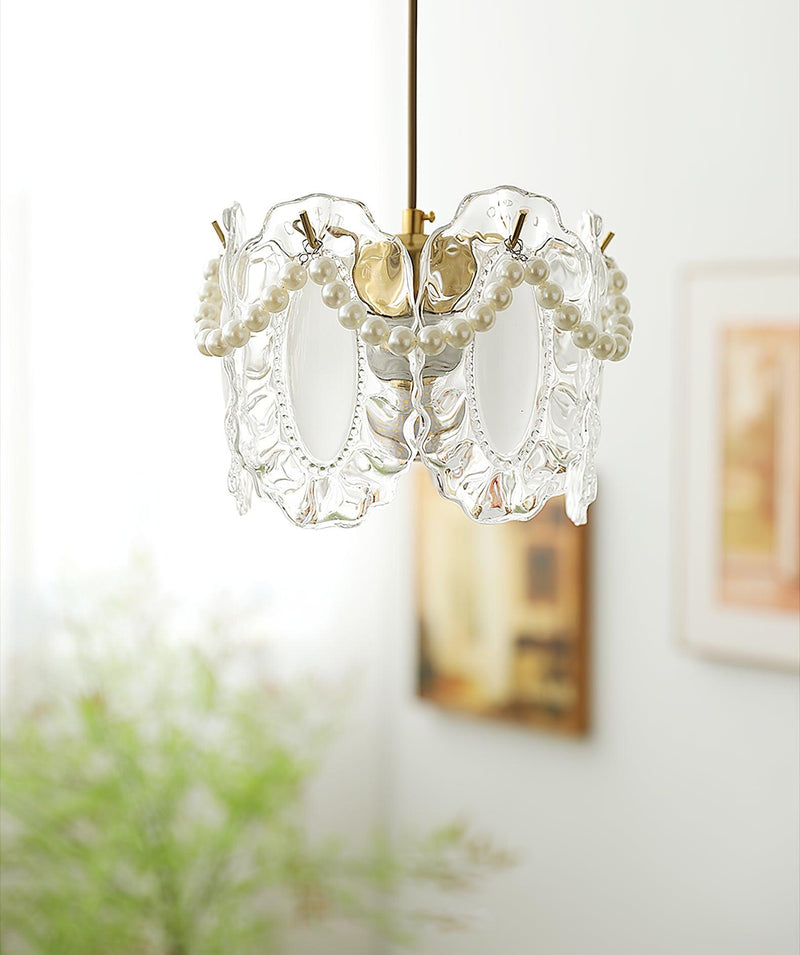 Floral Taklampa I Glas