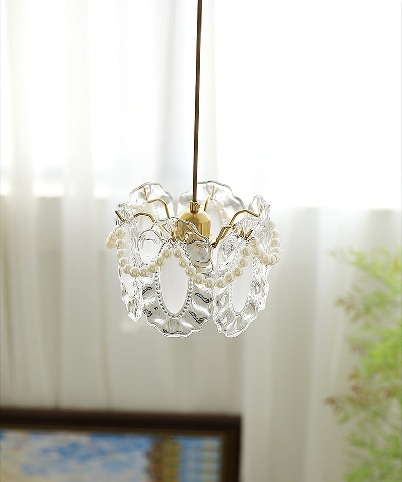 Floral Taklampa I Glas