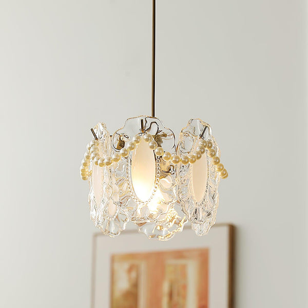 Floral Taklampa I Glas