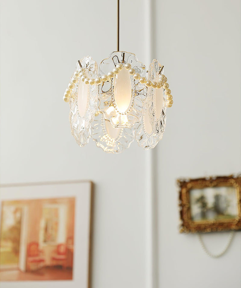 Floral Taklampa I Glas