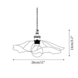Szklana lampa wisząca w kształcie kwiatu