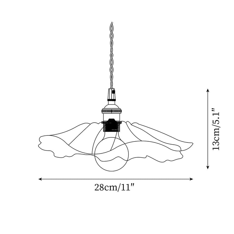 Szklana lampa wisząca w kształcie kwiatu