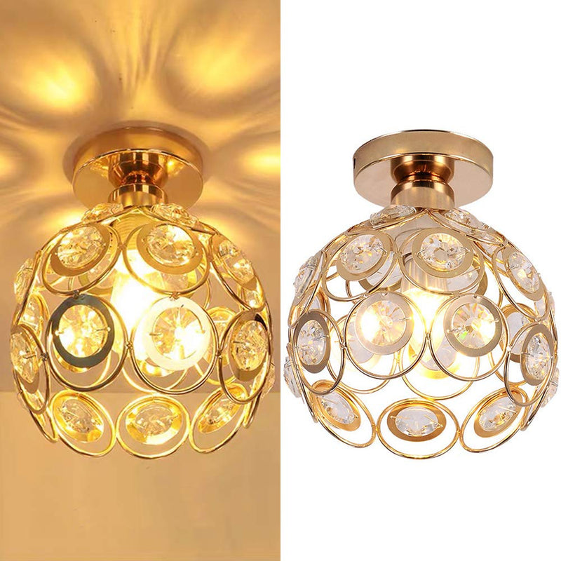 Fantazyjna złota luksusowa lampa sufitowa do przedpokoju